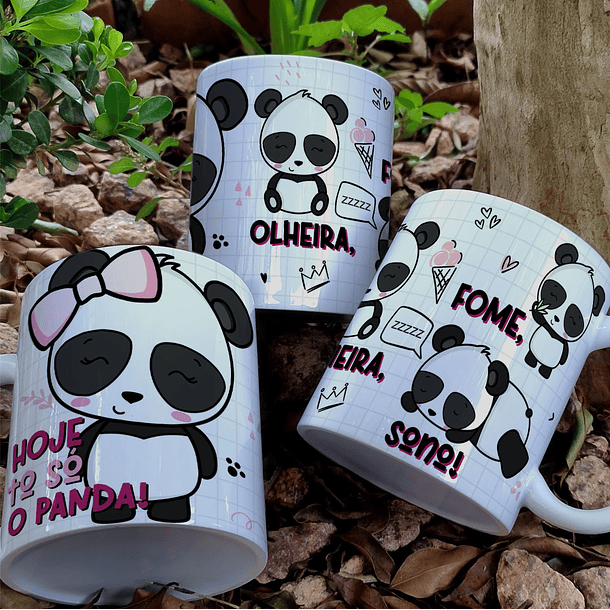 4 Artes para Caneca Panda Sarcástico Arquivo Editável 3