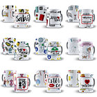 79 Artes para Caneca Profissões Editável em Corel Draw 3