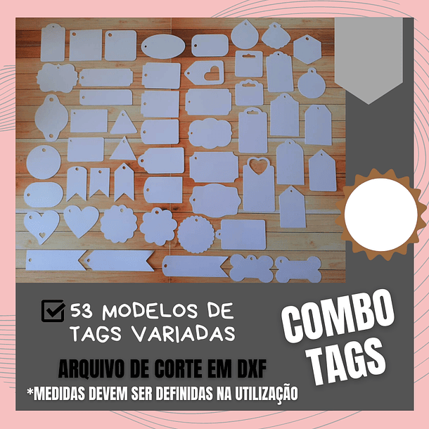 Arquivo de Corte Lapela e Tags em Dxf 1