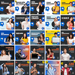 Pack Canva Loja de Informática Computador Templates Editáveis 100 Artes + Bônus