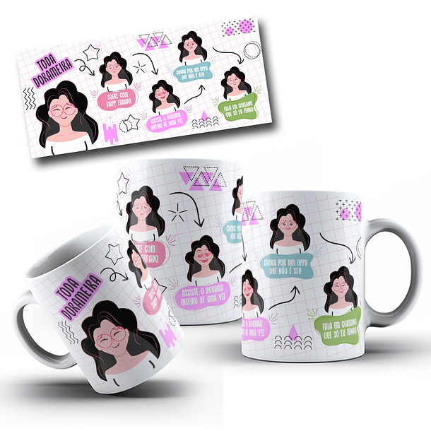 Arte Caneca Dorameira em CorelDraw 2