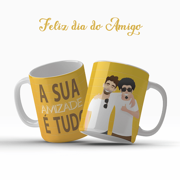 25 Artes para Caneca Dia do Amigo Arquivo Editável  7