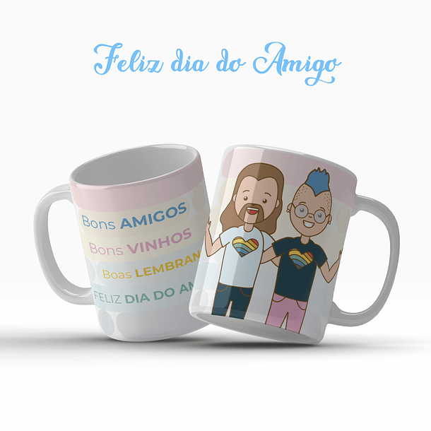 25 Artes para Caneca Dia do Amigo Arquivo Editável  9