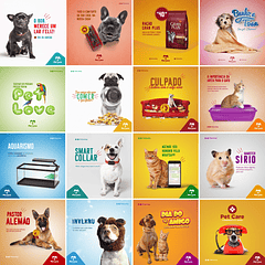 80 Artes Mídias Sociais Petshop Pet Shop Editáveis Photoshop + Png
