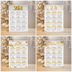 Arquivo Calendários de Ano Novo 2024 em CorelDraw
