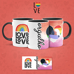 Arte Caneca Love Is Love Arquivo Png