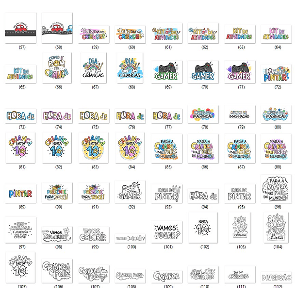 Kit Digital Dia dos Crianças Sem Fundo Lt24 Arquivos Png 9