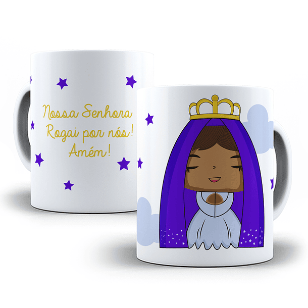 10 Artes para Caneca Nossa Senhora da Aparecida Editável em Corel Draw 4