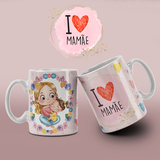 9 Arte para Caneca Mãe de Menina Arquivo Editável 2