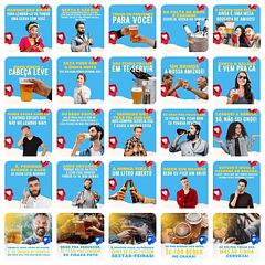 Pack Canva Bares Bar Cervejaria Templates Editáveis 200 Artes + Legendas