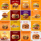 170 Artes Mídias Sociais Hamburgueria Editáveis Photoshop 2