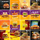170 Artes Mídias Sociais Hamburgueria Editáveis Photoshop 3