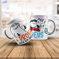 Arte Caneca A Prova Será em Dupla Você e Deus Flrok Arquivo Png