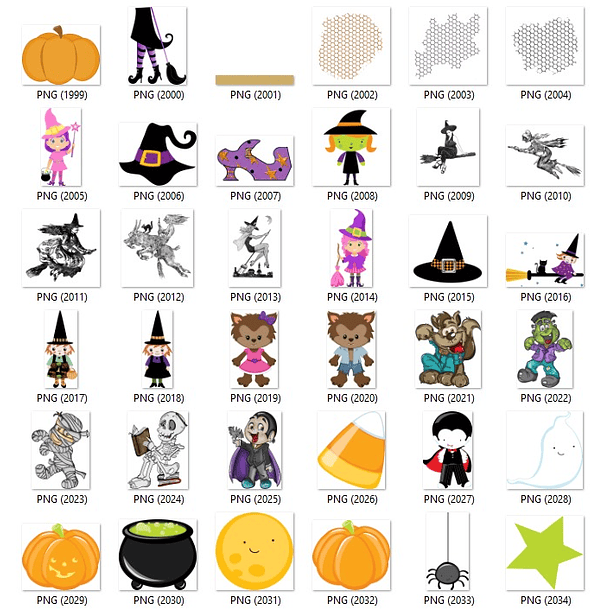 Kit Digital Halloween Dia das Bruxas Arquivos Png e Jpg 8