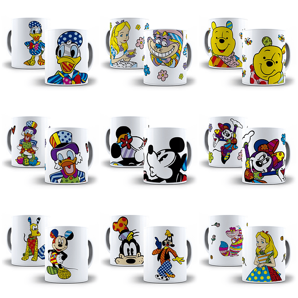 61 Artes para Caneca Personagens da Disney em CorelDraw 4