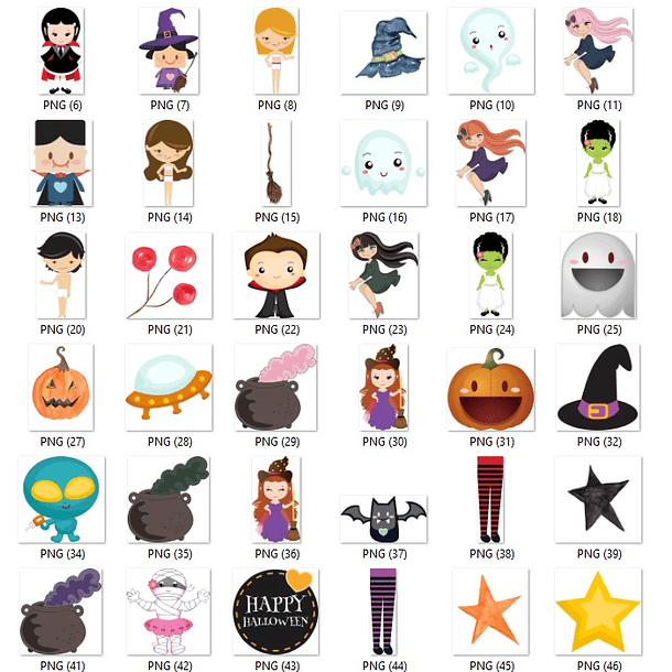 Kit Digital Halloween Dia das Bruxas Arquivos Png e Jpg 12