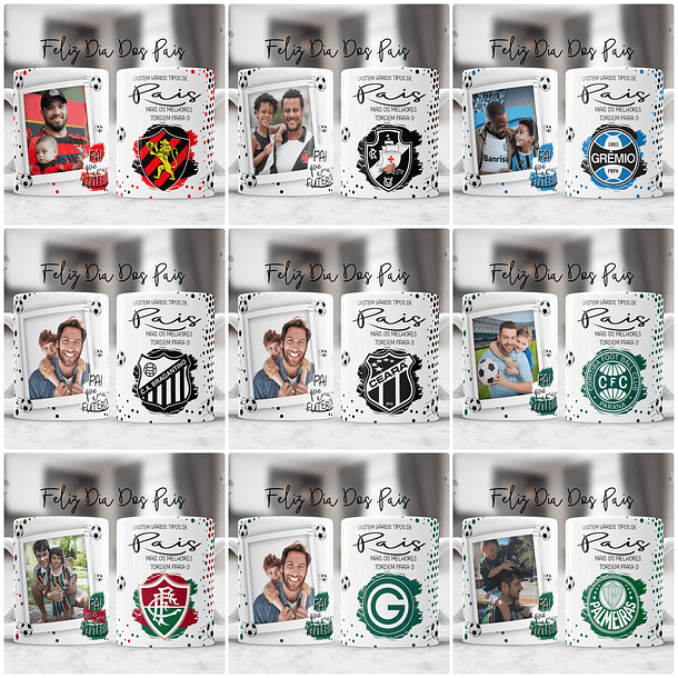 40 Artes para Sublimação Os Melhores Pais Times em Corel Draw 1