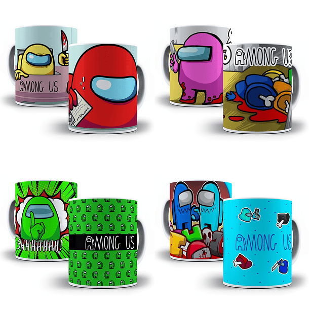 11 Artes Caneca Among Us Editável em Photoshop 2