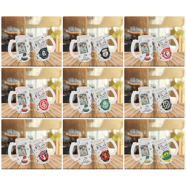 40 Artes para Sublimação Os Melhores Pais Times em Corel Draw 3