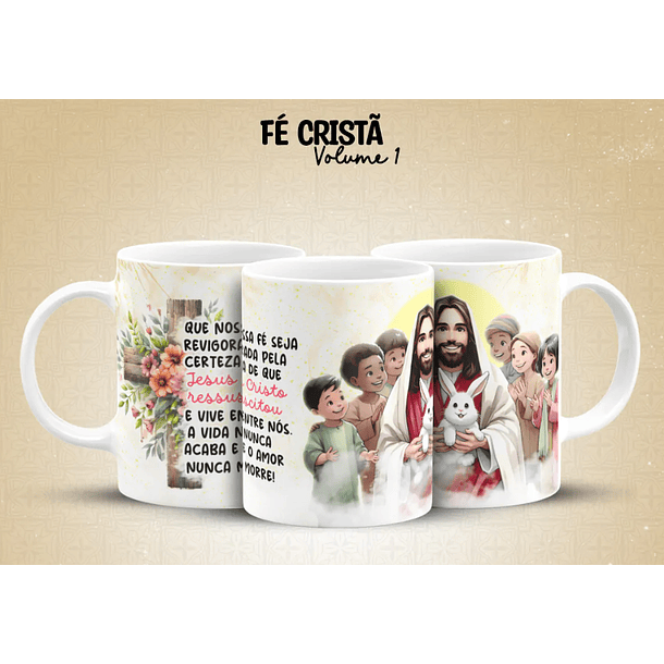 10 Arte para Caneca Fé Cristã Arquivo em Jpg 6