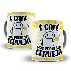 Arte Caneca É Café Mas Podia Ser Cerveja Arquivo Png