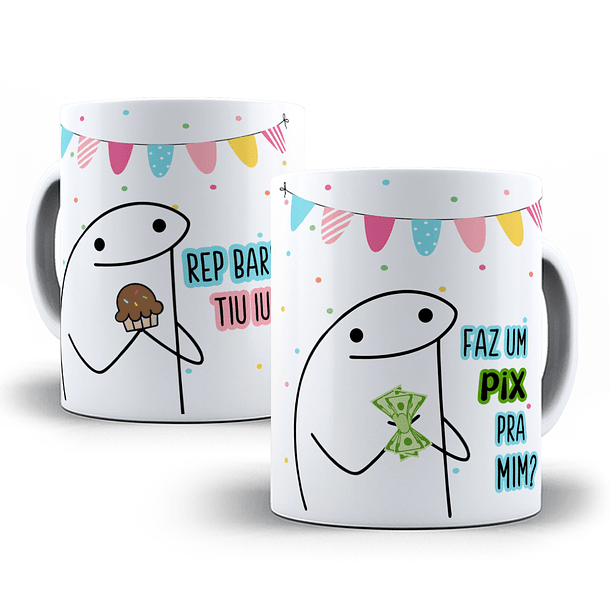 7 Artes Caneca Flork Aniversário Editável Photoshop + Png 4