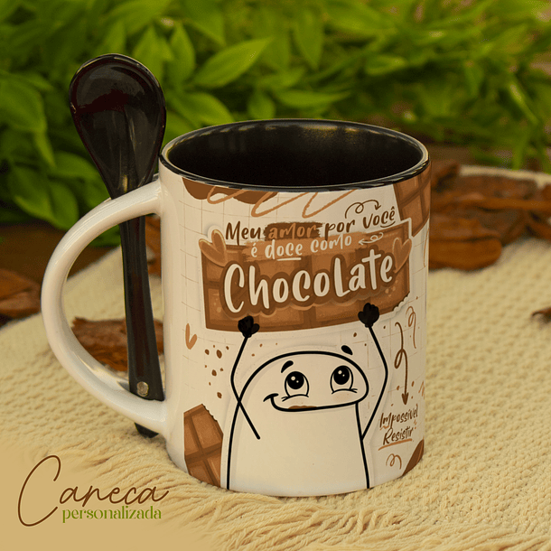Arte Caneca Meu Amor Por Você É Doce Como Chocolate Impossivél Resisitir Arquivo Png