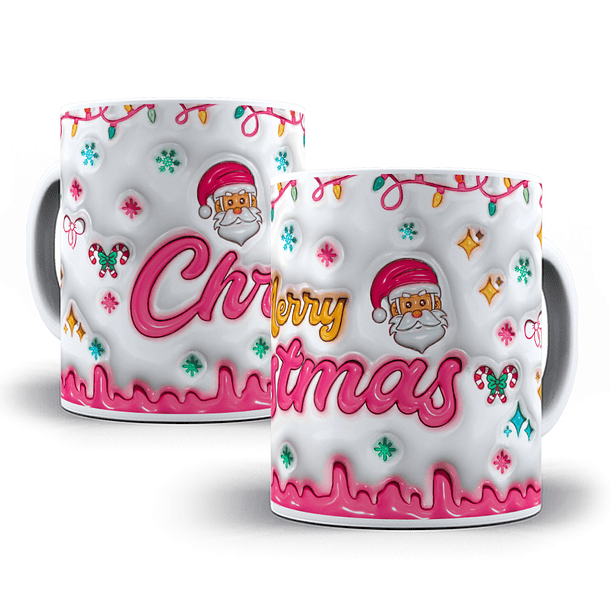 24 Artes para Caneca Natalina 3d Arquivo em Jpg   6