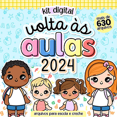 Kit Digital Volta as aulas Completo 2024 Arquivos em Png  