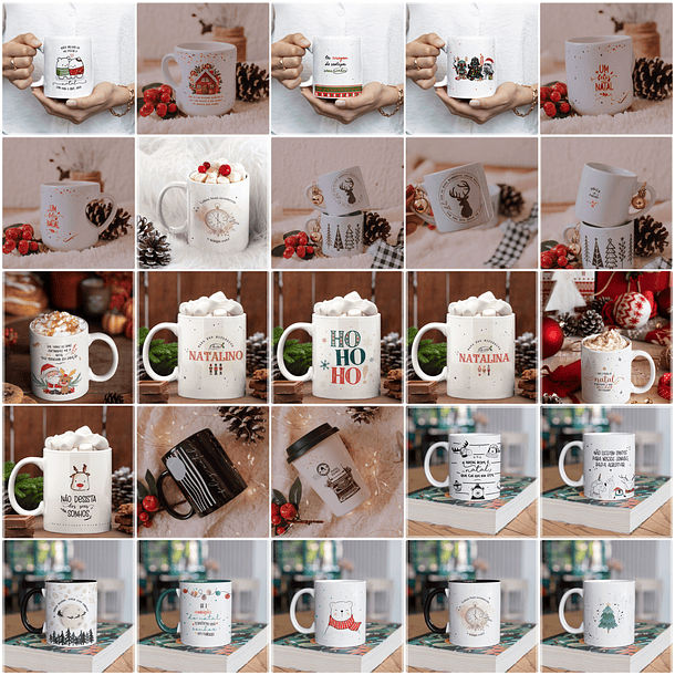 52 Artes para Caneca Natal Encantado Arquivo em Jpg  1