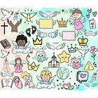 Kit Digital Lettering Frases Dindos Tios Dindas Tias Arquivos sem fundo Png 3