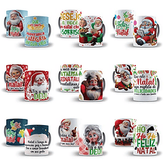 41 Artes para Caneca Natalina Natal Arquivo em Jpg