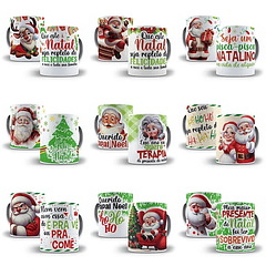 41 Artes para Caneca Natalina Natal Arquivo em Jpg