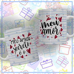 10 Artes para Caneca Amigo Secreto Arquivo Editável