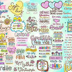 Kit Digital Lettering Frases Motivacional Incentivo Gratidão Arquivos sem fundo Png