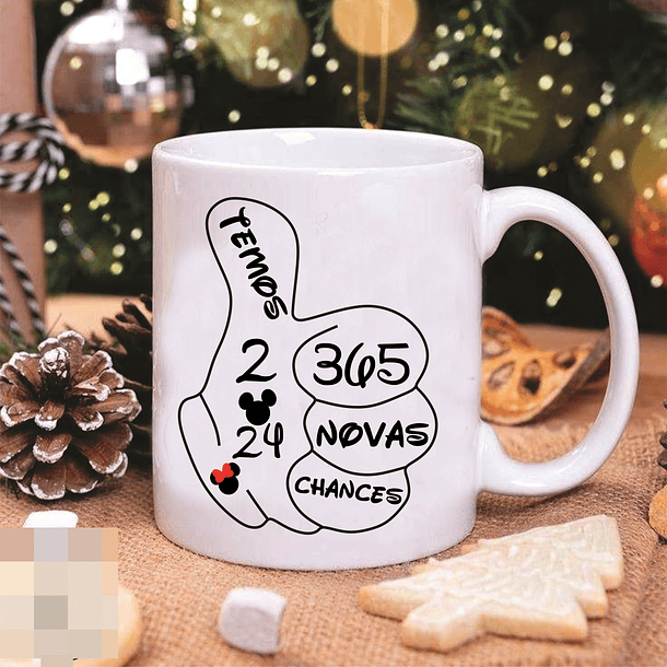 10 Artes para Caneca e Camisa Ano Novo Disney Mickey e Minnie Arquivo Editável 1