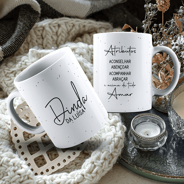 10 Artes para Caneca Convite Padrinhos Dindos Minimalista Arquivo Editável 4