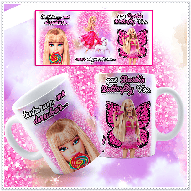 5 Artes para Caneca Barbie Frases Arquivos Png 4