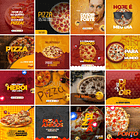 50 Artes Mídias Sociais Pizzaria Editáveis Photoshop + Png 2