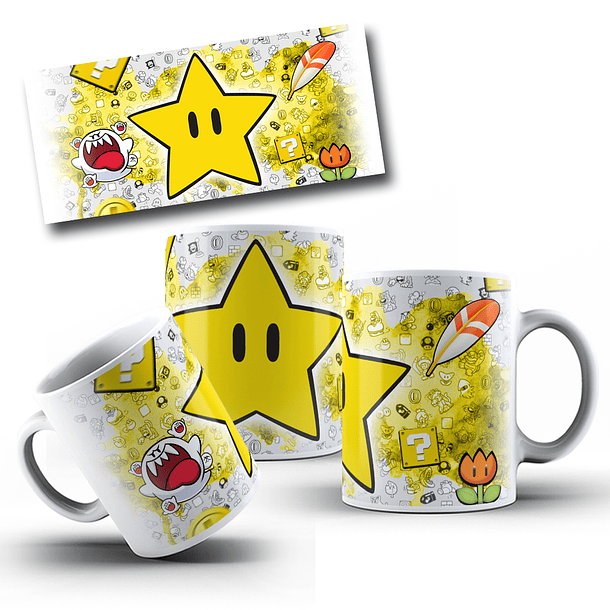 8 Artes Caneca Super Mario Bros em Photoshop 7