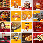 50 Artes Mídias Sociais Pizzaria Editáveis Photoshop + Png 3
