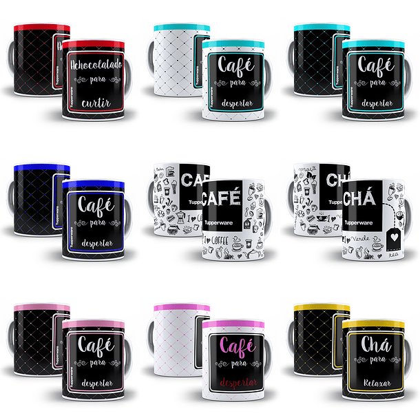 22 Artes Caneca Tupperware Editável em Photoshop