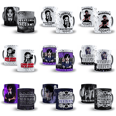 24 Artes Caneca Wandinha Jenna Ortega em Jpg 