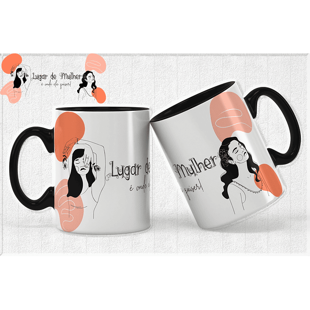 14 Artes para Caneca Empoderamento Feminino Arquivos Editável 6