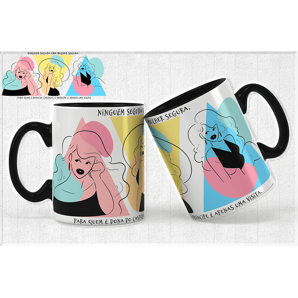 14 Artes para Caneca Empoderamento Feminino Arquivos Editável 7