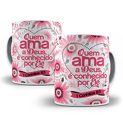 Arte Caneca Quem Ama a Deus É Conhecido Por Ele 1 Coríntios 8 3 Arquivo Png