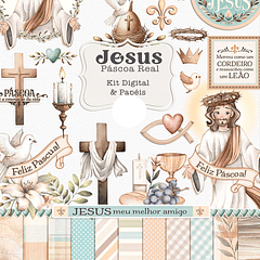 Kit Digital Páscoa Real Arquivos em Png 