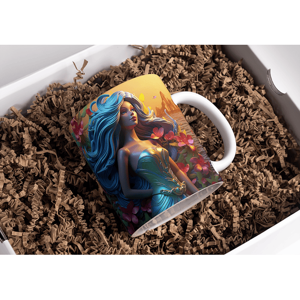 5 Artes para Caneca 3D Princesas da Disney Arquivo em Jpg 2