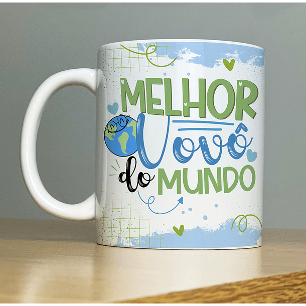 Arte Caneca Melhor Vovó Do Mundo Versão Masculina Inclusa Arquivo Png 2