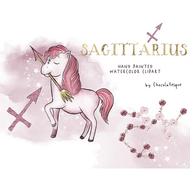 Kit Digital Signos Aquarela Arquivos em Png  3